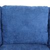 Blue Linen 3-Piece Living Room Sofa Set A