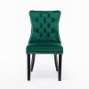 Collection Modern, High-end Tufted Solid Wood Contemporary Velvet Upholstered Dining Chair with Wood Legs Nailhead Trim 2-Pcs Set,Green, SW2001GN