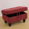 Red Flannel Living Room Sofa Ottoman