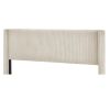 Queen Size Corduroy Platform Bed with Metal Legs, Beige